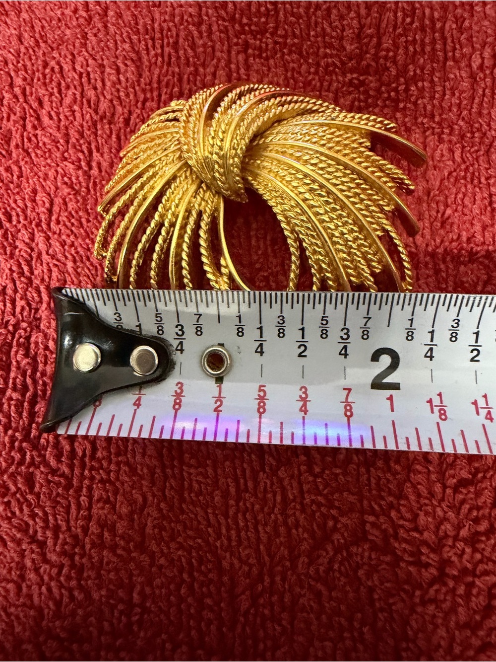 Monet Gold-Tone Burst Twisted Rope Knot Brooch -